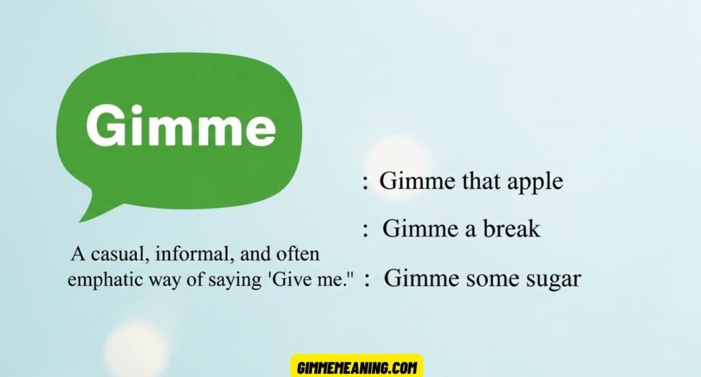 Gimme Meaning