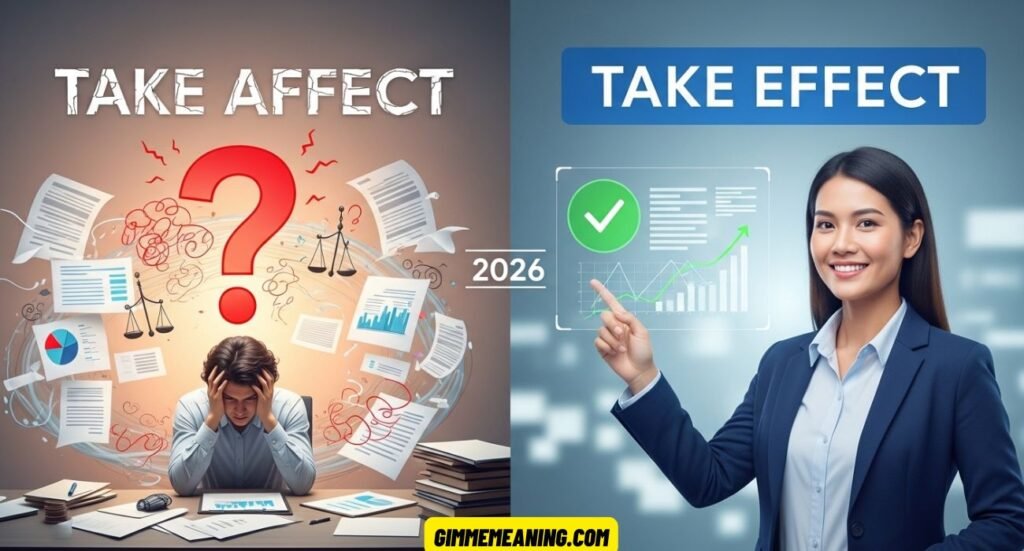 Take Affect vs Take Effect