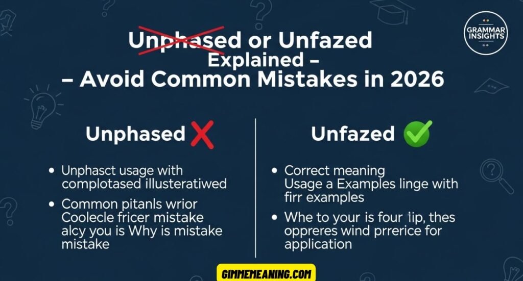 Unphased or Unfazed Explained