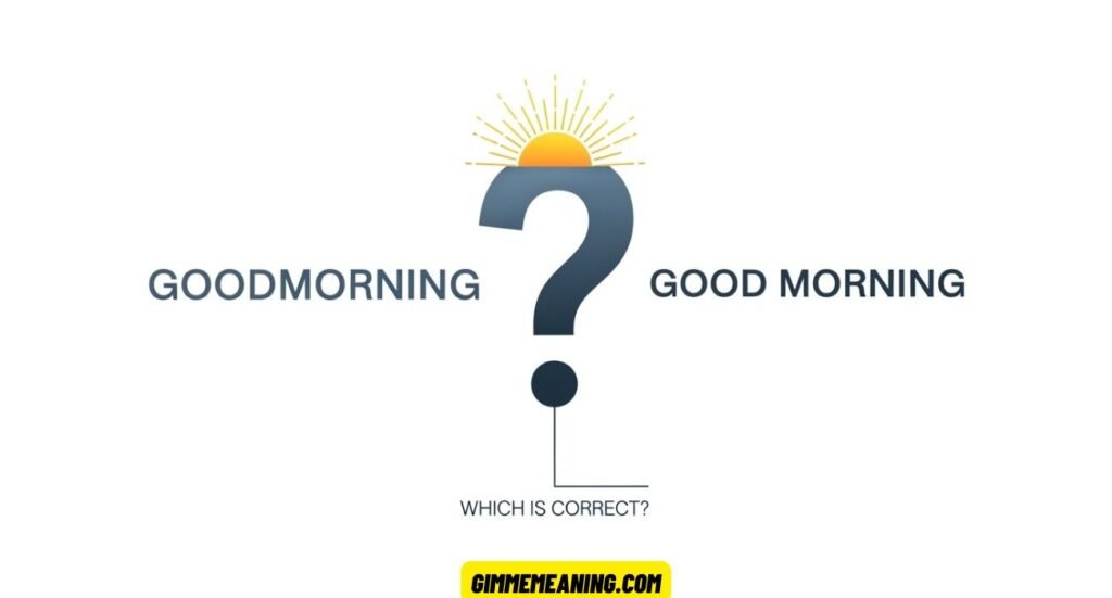 Goodmorning or Good Morning