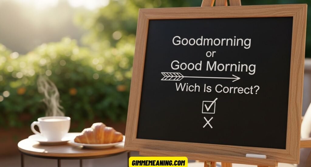 Goodmorning or Good Morning