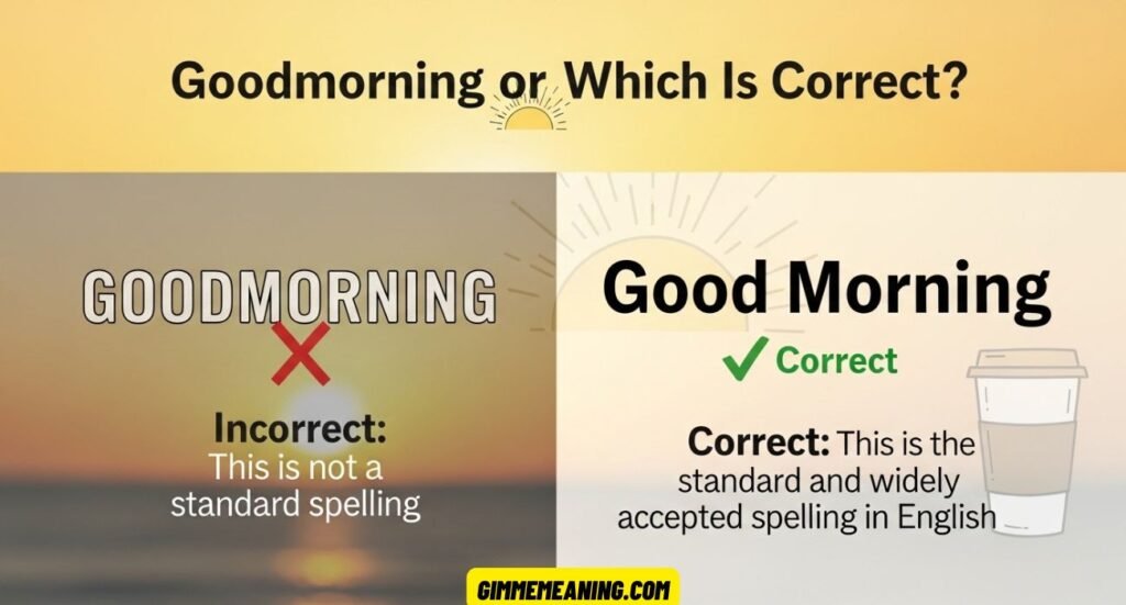 Goodmorning or Good Morning