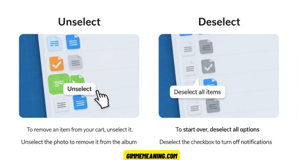 Unselect or Deselect