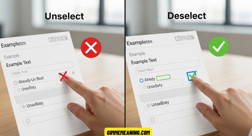 Unselect or Deselect