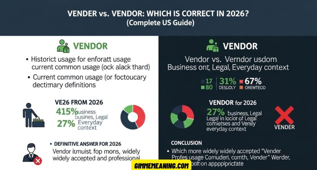 Vender vs Vendor