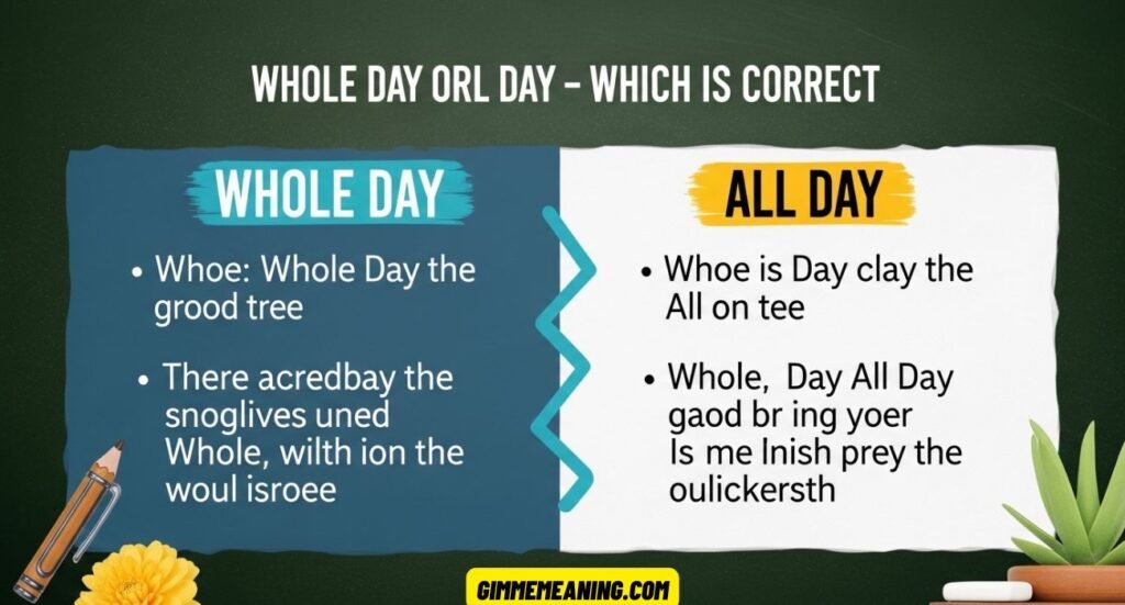 Whole Day or All Day