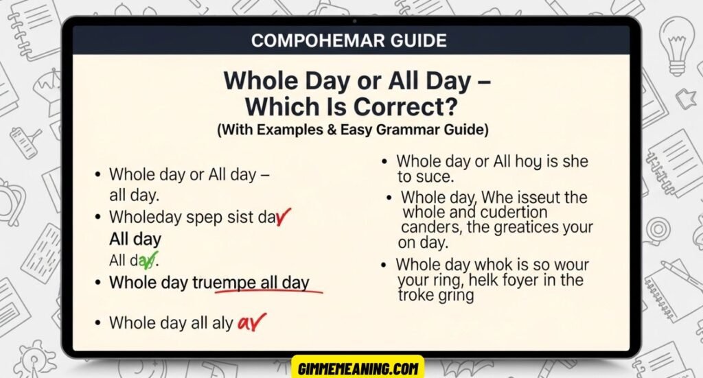 Whole Day or All Day