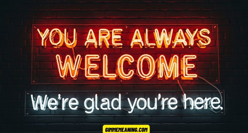 You Are Always Welcomed
