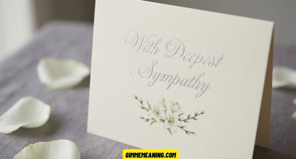 Deepest Sympathy Meaning