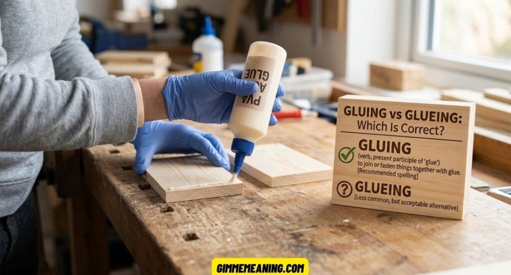 Gluing vs Glueing