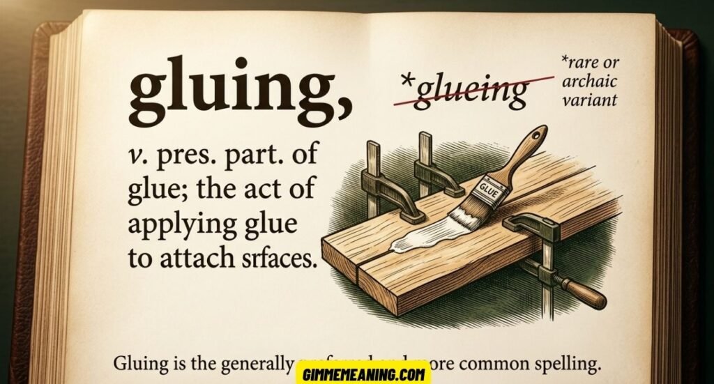 Gluing vs Glueing