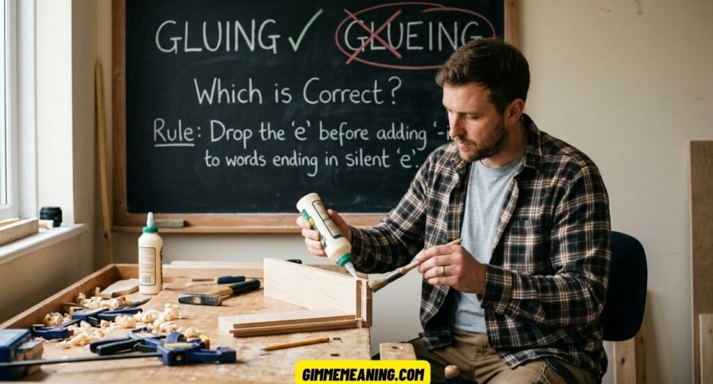 Gluing vs Glueing