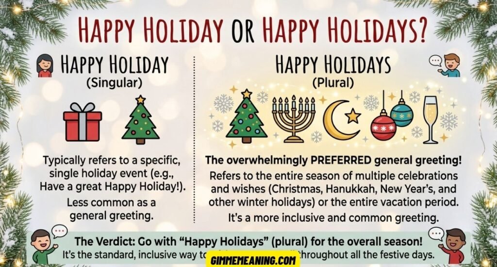 Happy Holiday or Happy Holidays?