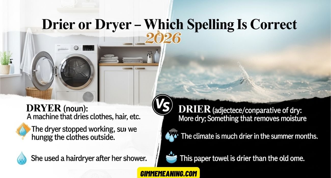 Drier or Dryer