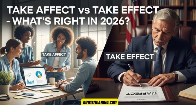 Take Affect vs Take Effect