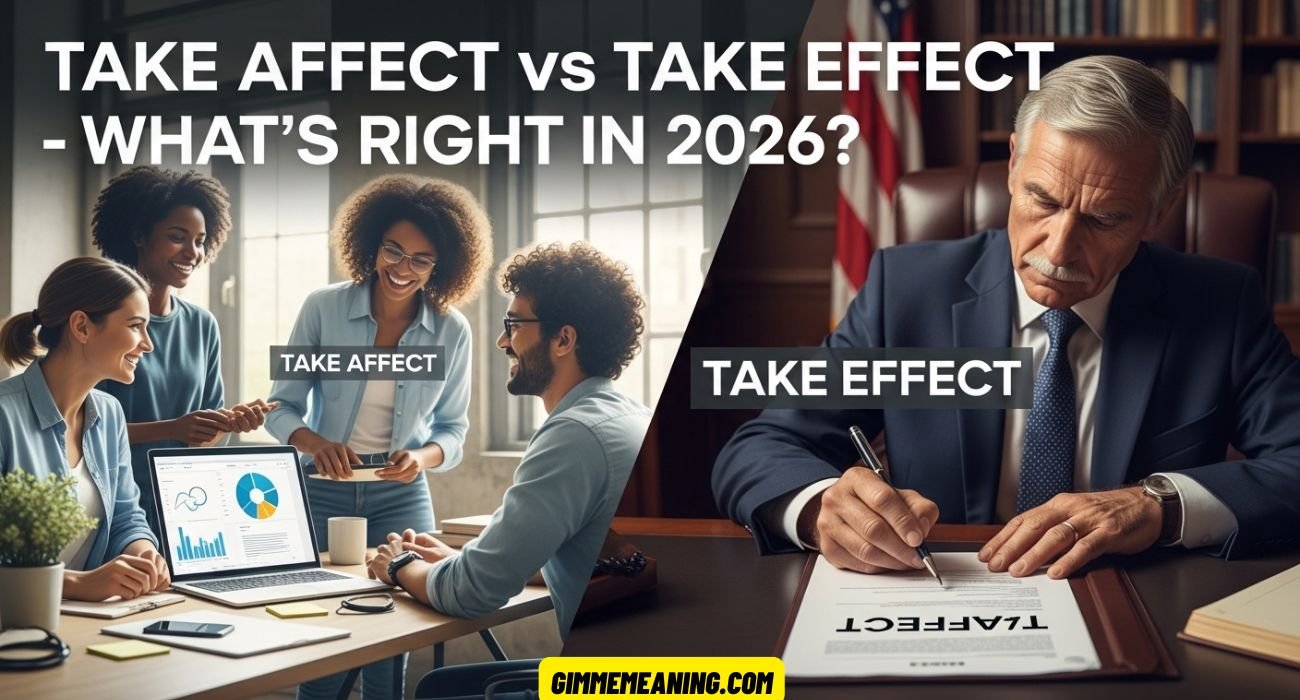 Take Affect vs Take Effect