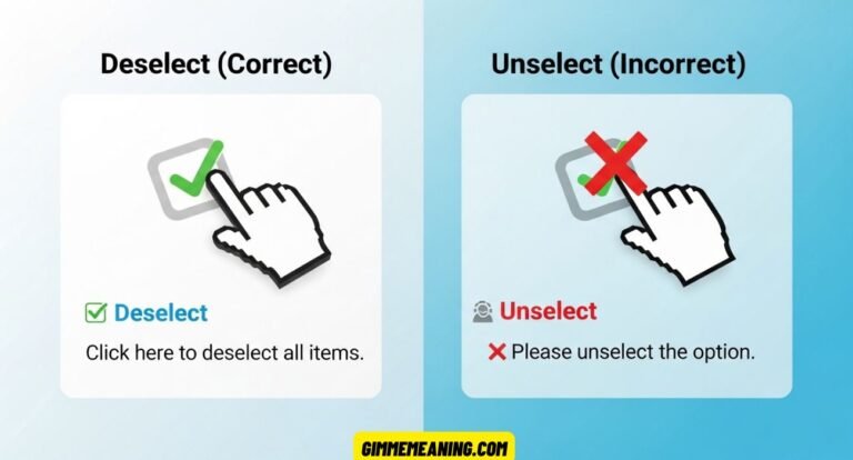 Unselect or Deselect