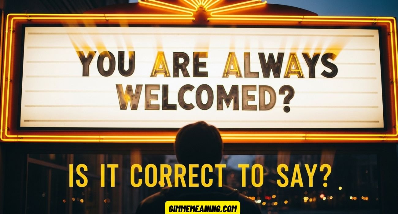 You Are Always Welcomed