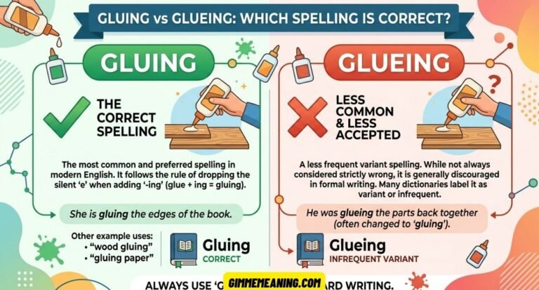 Gluing vs Glueing